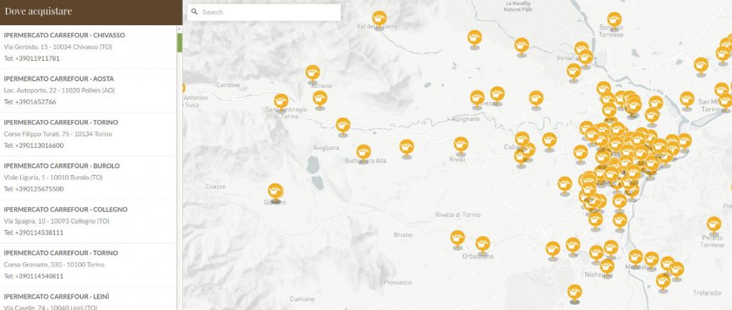 Destefano mappa punti vendita convenzionati